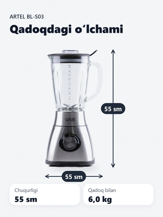 Statsionar blender Artel BL-S03