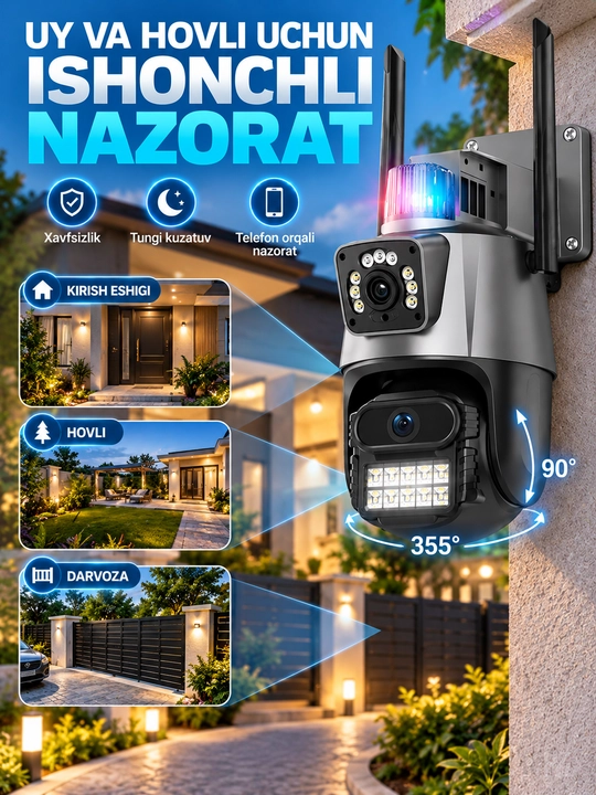 Камера видеонаблюдения, умная Wi-Fi камера, камера 360 Full HD