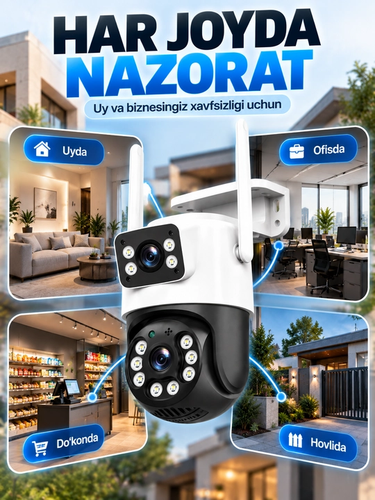 Камера видеонаблюдения, умная Wi-Fi камера, камера 360 Full HD