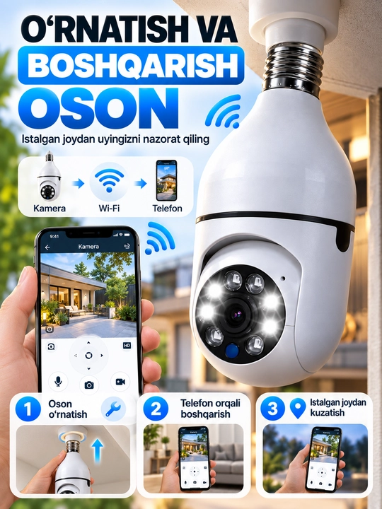 Камера видеонаблюдения, умная Wi-Fi камера, камера 360 Full HD