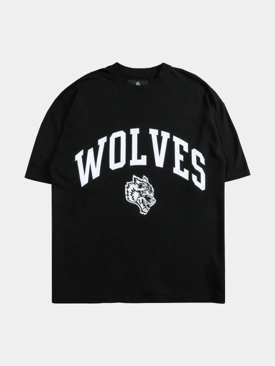 Oversayz futbolka «Wolves» sport mashg'ulotlari va kundalik kiyish uchun - 