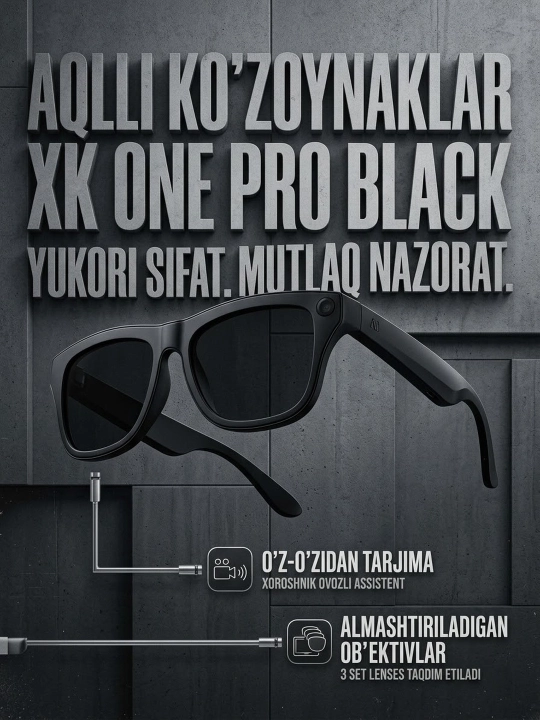 Умные смарт-очки XK ONE PRO Bluetooth с открытыми динамиками и защитой UV400 - 