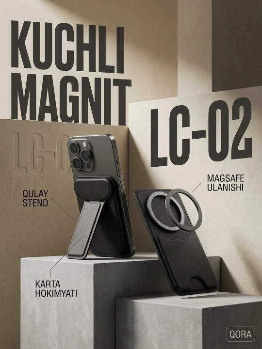 Магнитные кошельки-картхолдеры и подставки MagSafe для телефона (LC-01 и LC-02 Stand)