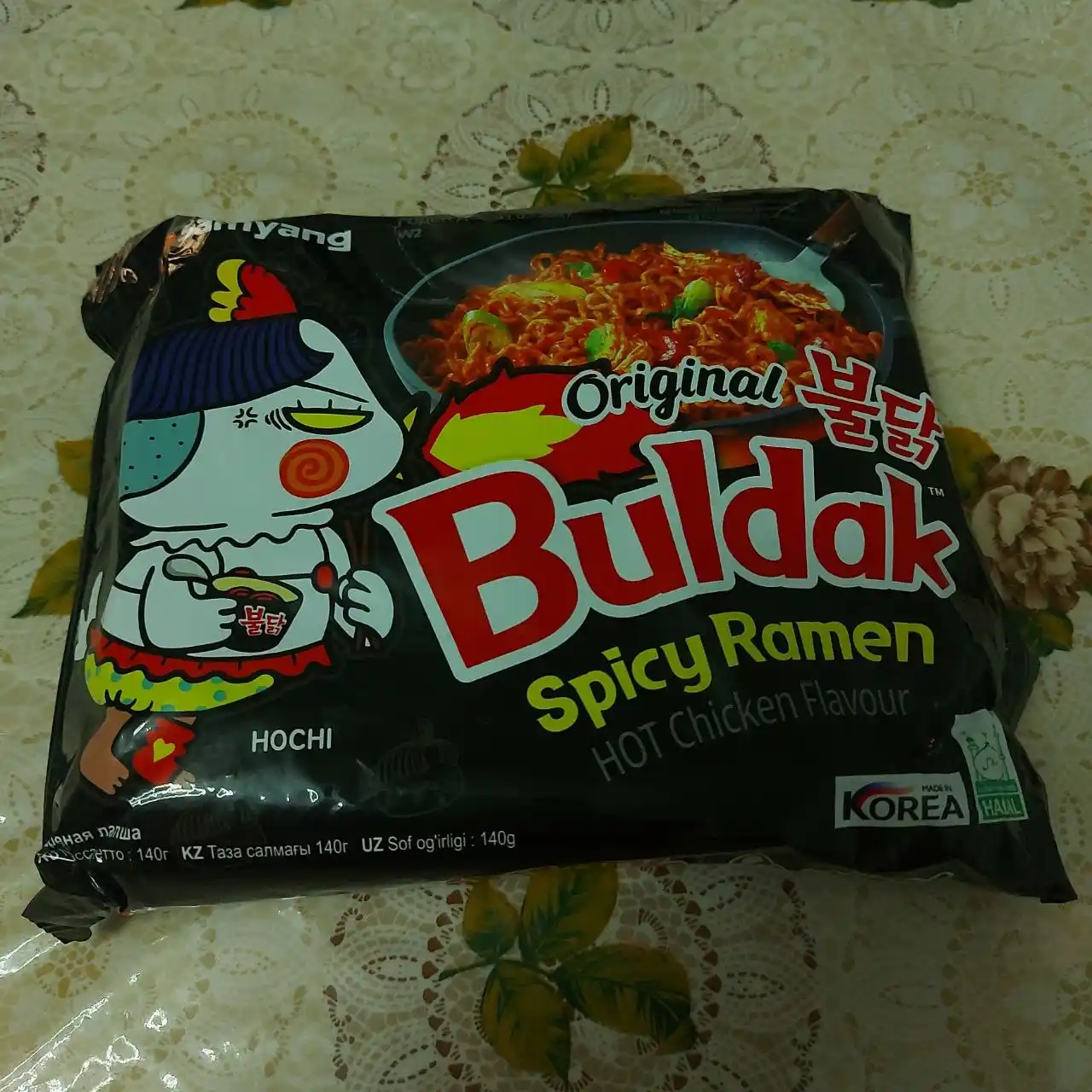Лапша быстрого приготовления Samyang Buldak острая, со вкусом курицы, 140 гр