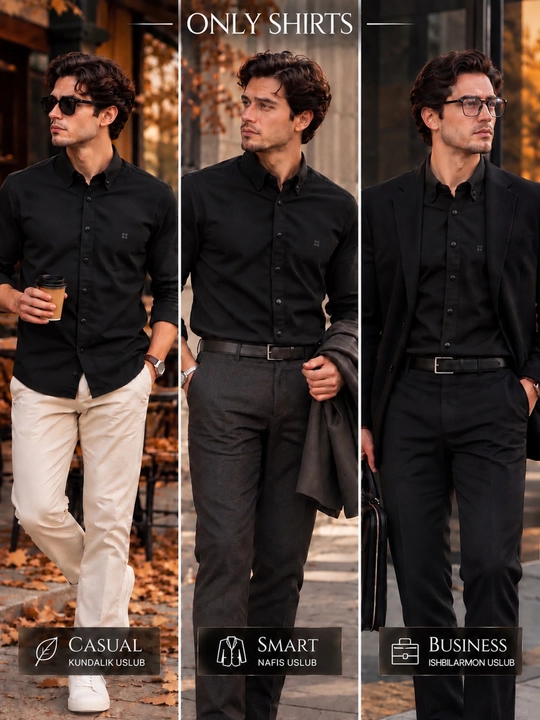 ONLY SHIRTS Erkaklar ko‘ylagi,uzun yengli ko‘ylak, kuzgi ko‘ylak