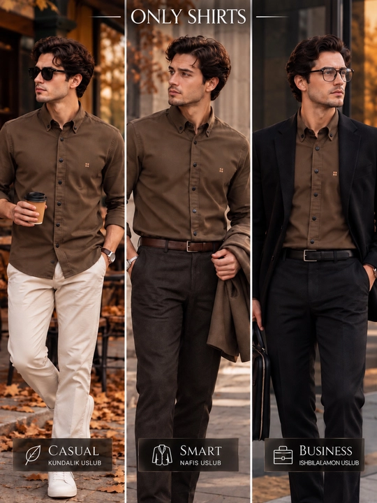 ONLY SHIRTS Erkaklar ko‘ylagi,uzun yengli ko‘ylak, kuzgi ko‘ylak