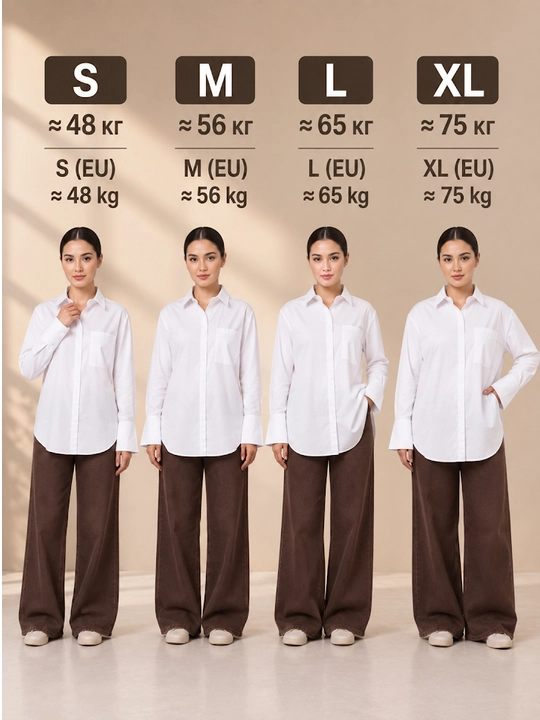 Rubashka ayollar, ayollar rubashkasi, Turkiya, S–XL o‘lchamlar