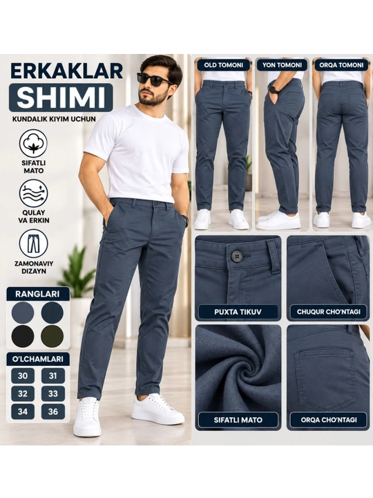 Erkaklar shimlari, klassik - 