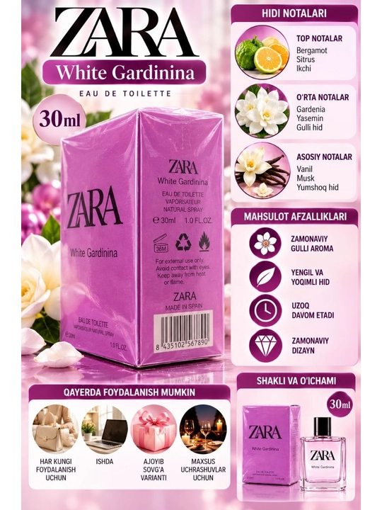 Zara Orchid Eau De Toilette ayollar atiri, 90 ml