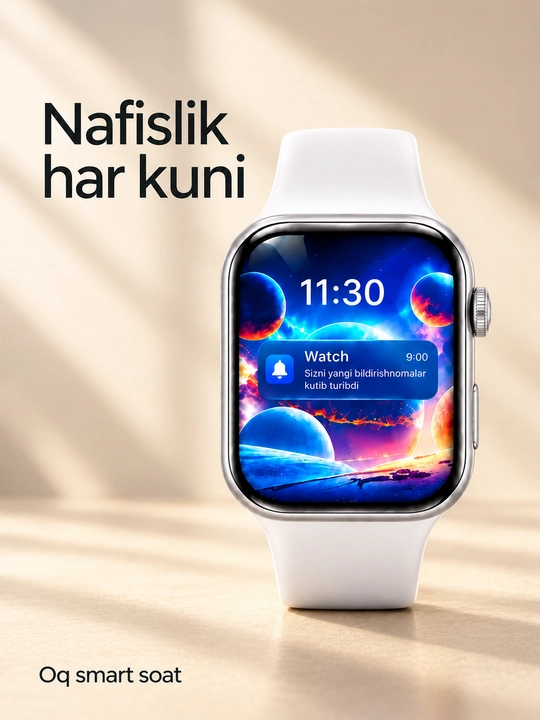 Aqlli soatlar Smart Watch 8 Big T800 Pro Max,Android iPhone uchun, simsiz zaryadlash