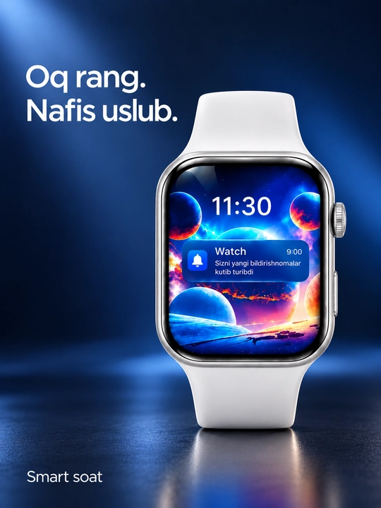 Aqlli soatlar Smart Watch 8 Big T800 Pro Max,Android iPhone uchun, simsiz zaryadlash
