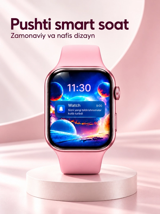 Aqlli soatlar Smart Watch 8 Big T800 Pro Max,Android iPhone uchun, simsiz zaryadlash