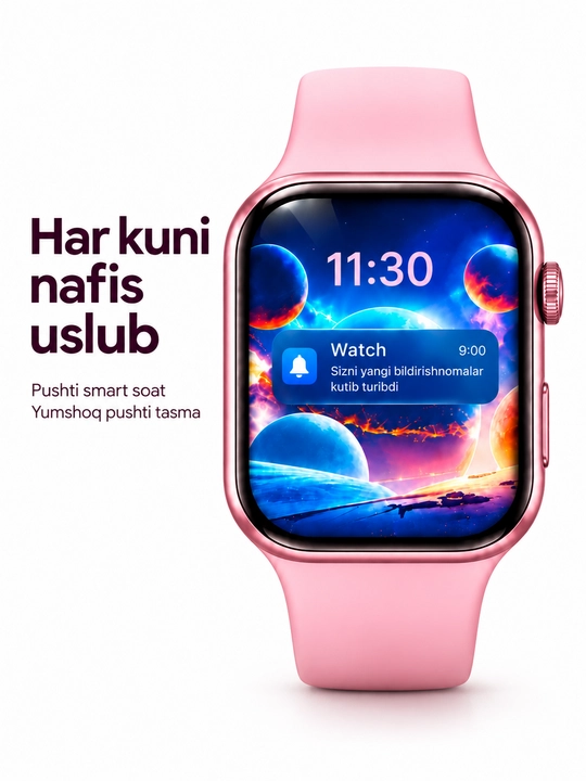Aqlli soatlar Smart Watch 8 Big T800 Pro Max,Android iPhone uchun, simsiz zaryadlash