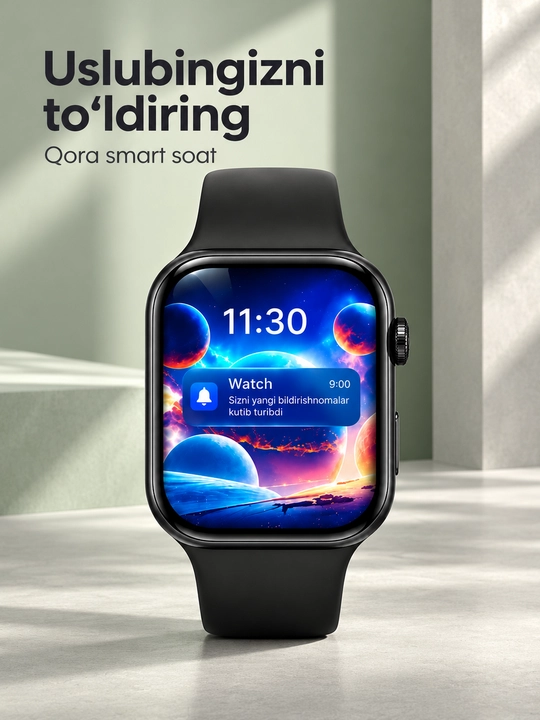 Aqlli soatlar Smart Watch 8 Big T800 Pro Max,Android iPhone uchun, simsiz zaryadlash