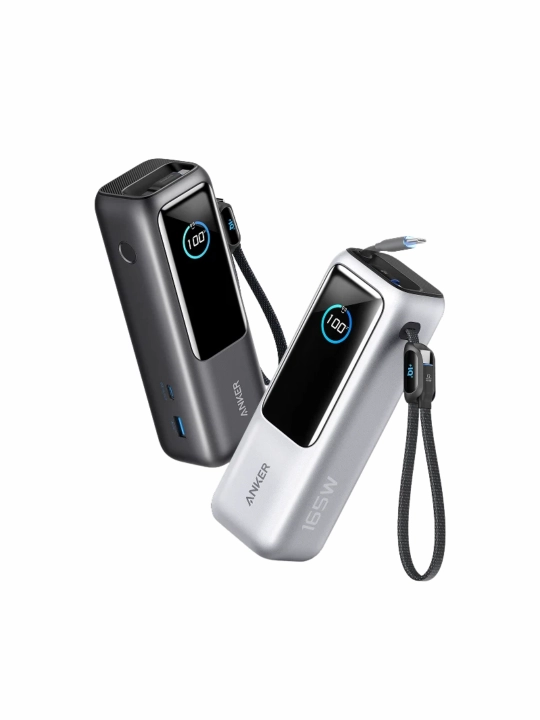 Anker Power Bank 25K 165W o‘rnatilgan va tortiladigan kabellar bilan