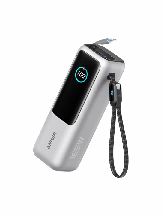 Anker Power Bank 25K 165W o‘rnatilgan va tortiladigan kabellar bilan - 