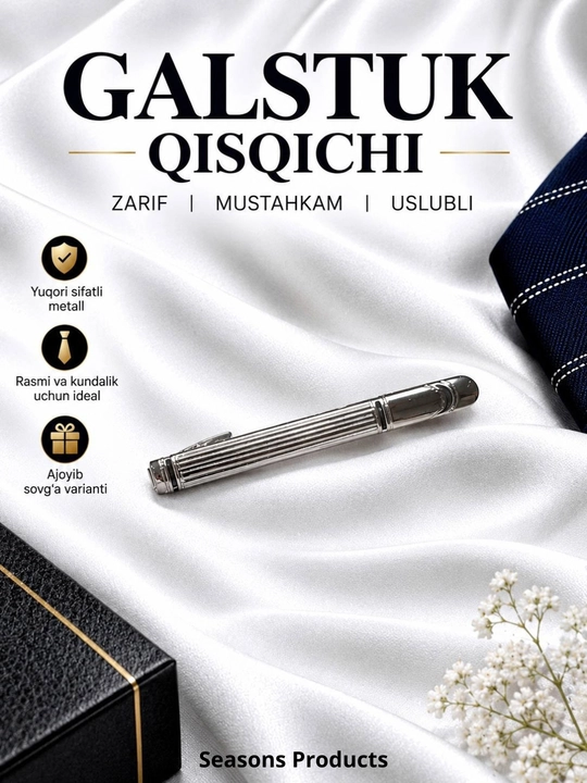 Зажим для галстука – мужской аксессуар в деловом, классическом и повседневном стиле - 