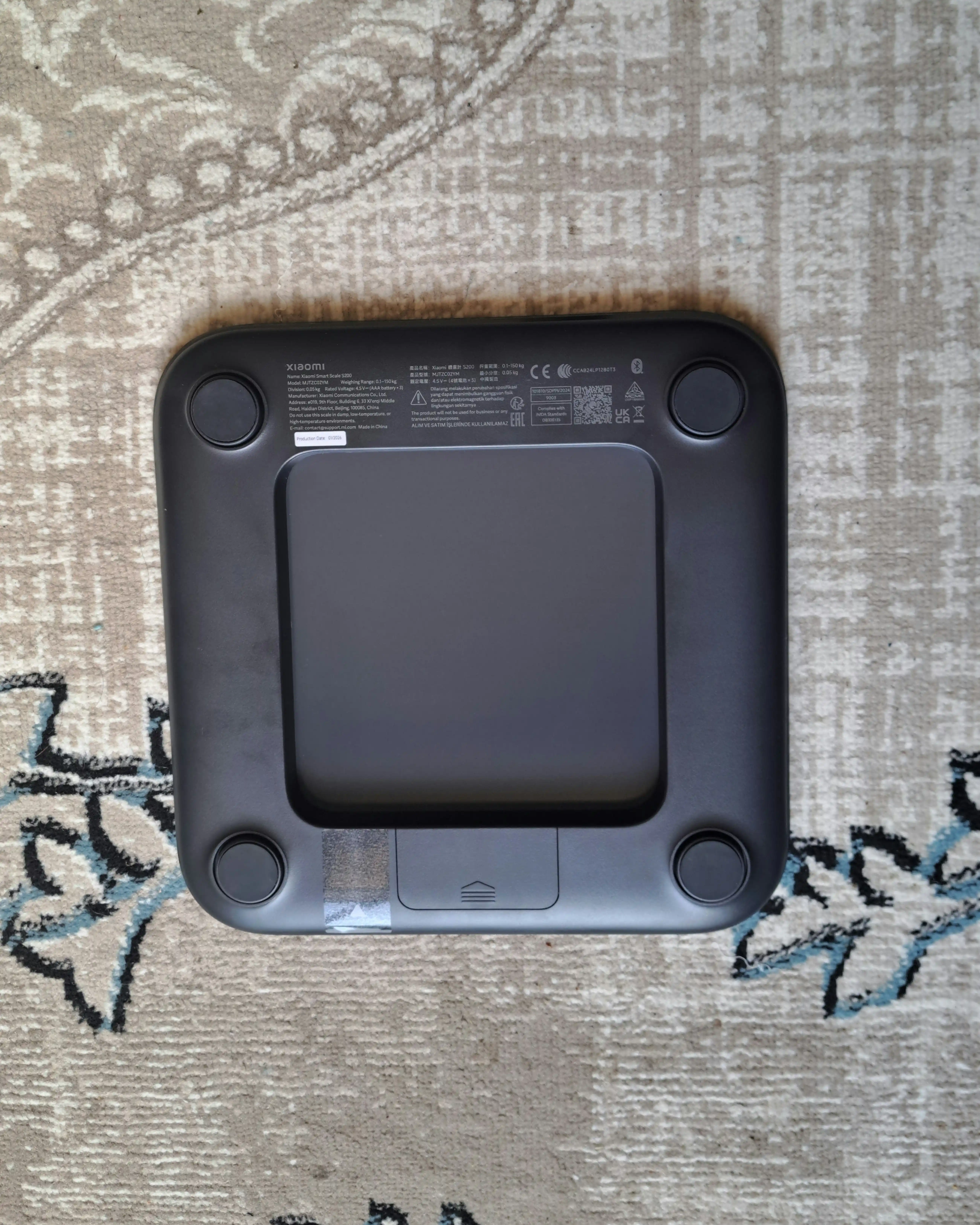 Tarozi Xiaomi S200 elektron Bluetooth 150 kg shisha platforma