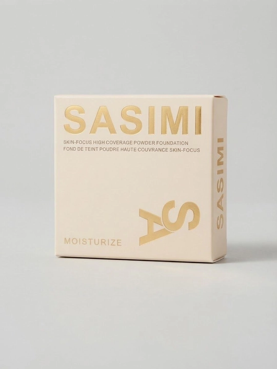 Yuz uchun pudra Sasimi Skin-Focus High Coverage, ixcham va yopuvchi kompakt pudra - 