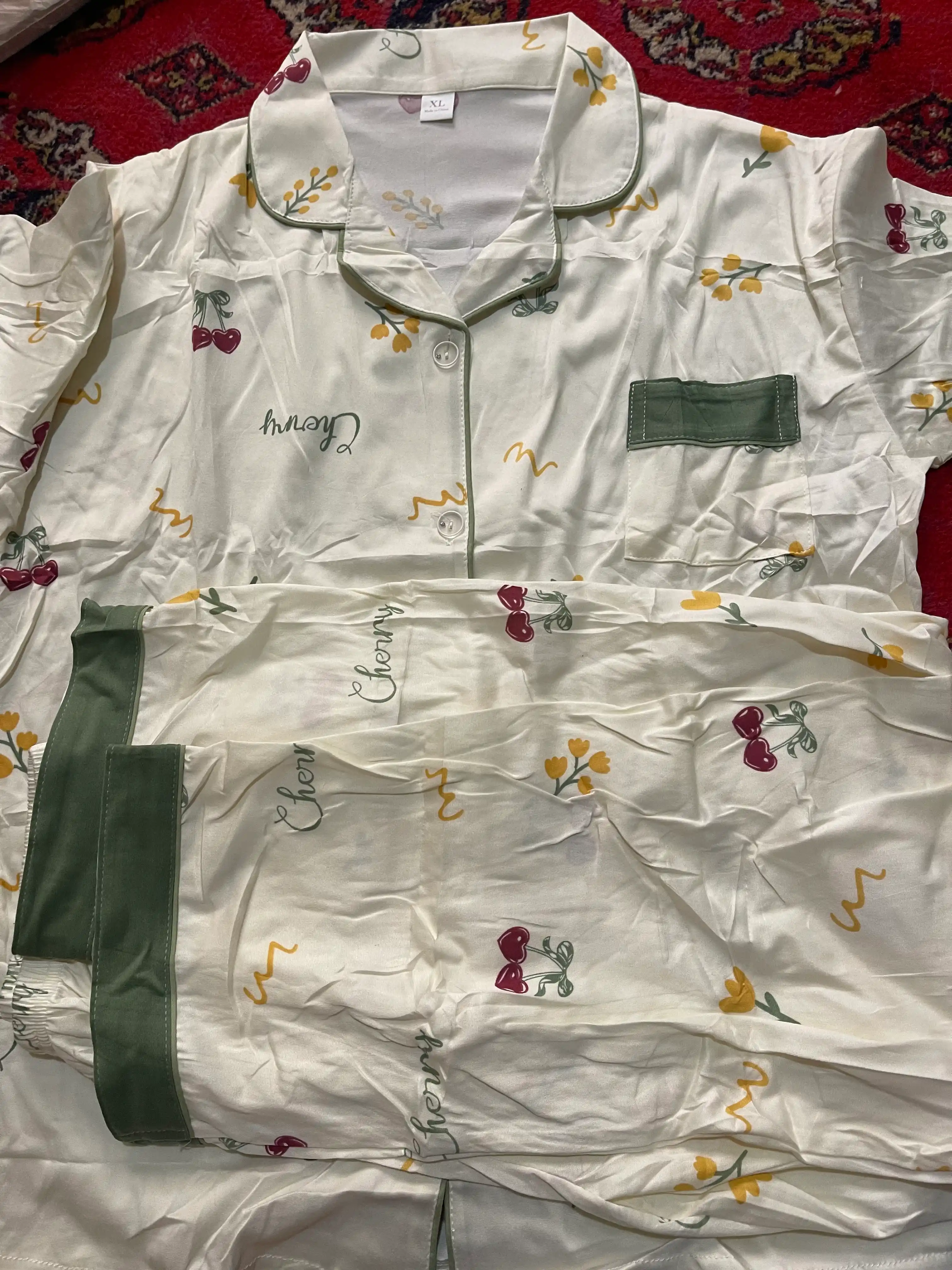 Пижама для женщин, комплект, рубашка и штаны, размеры L–2XL