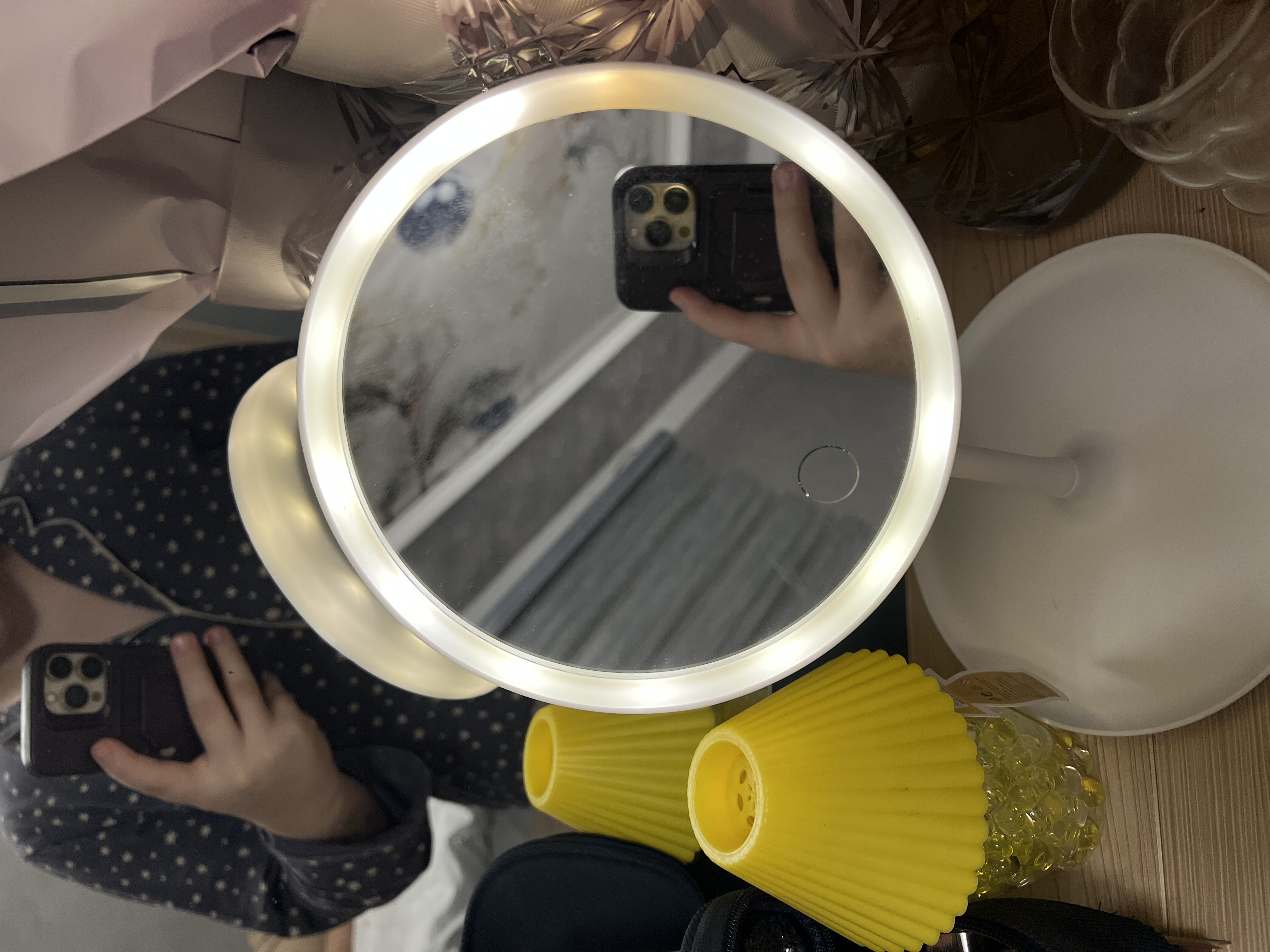 LED yoritgichli buk kosmetik o'ynacha, USB zaryadlovchi, 3 ta yoritish rejimi