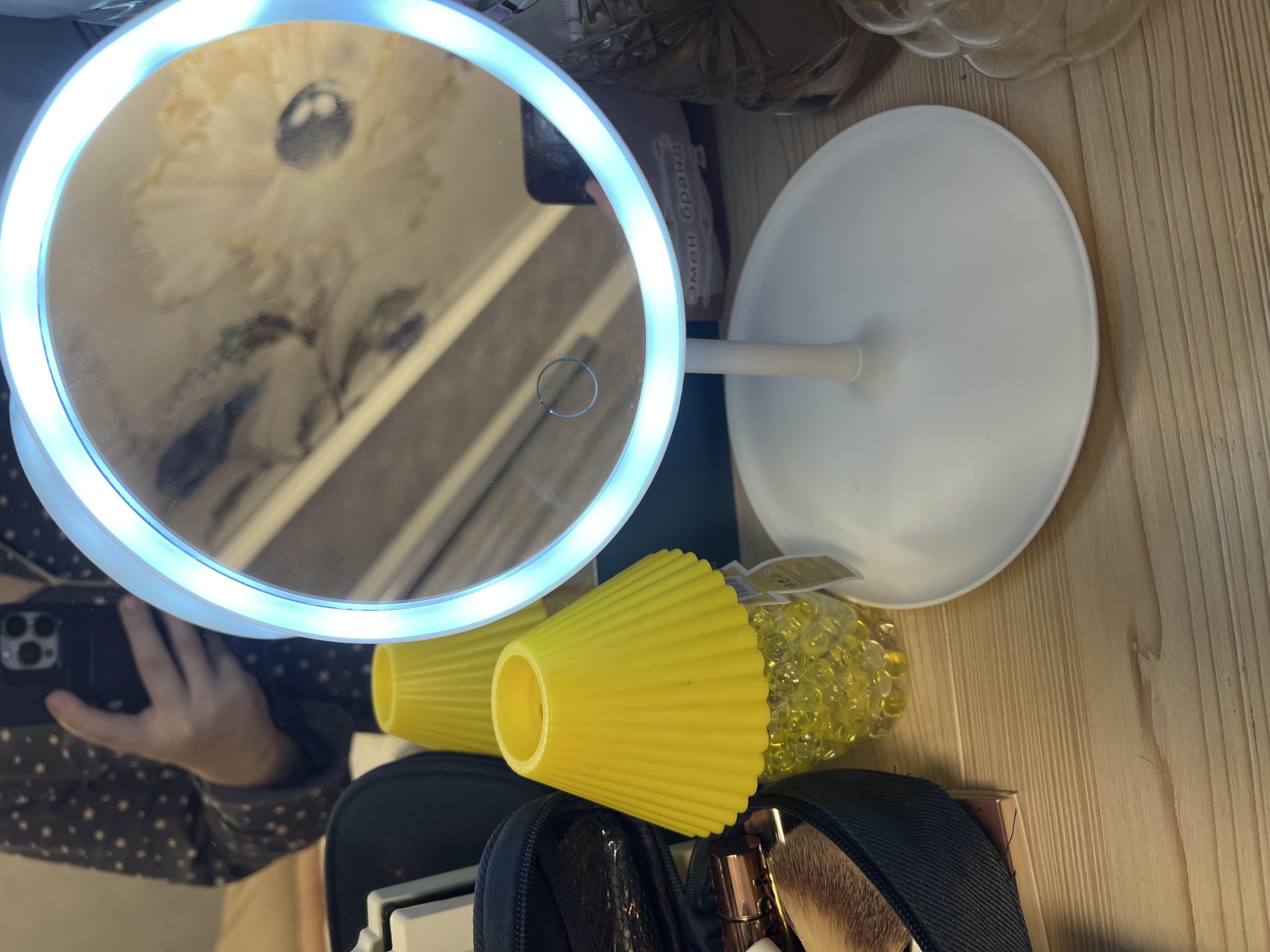 LED yoritgichli buk kosmetik o'ynacha, USB zaryadlovchi, 3 ta yoritish rejimi