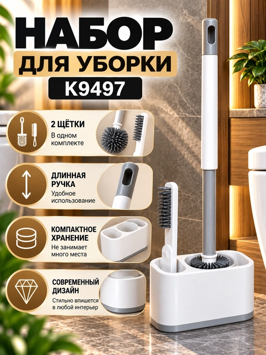 Туалетная щётка с держателем