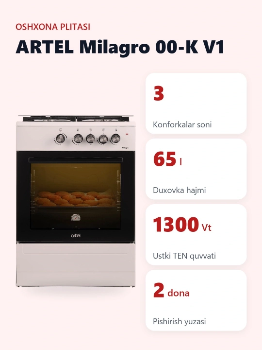 Elektr plita Artel Milagro 00-K V1