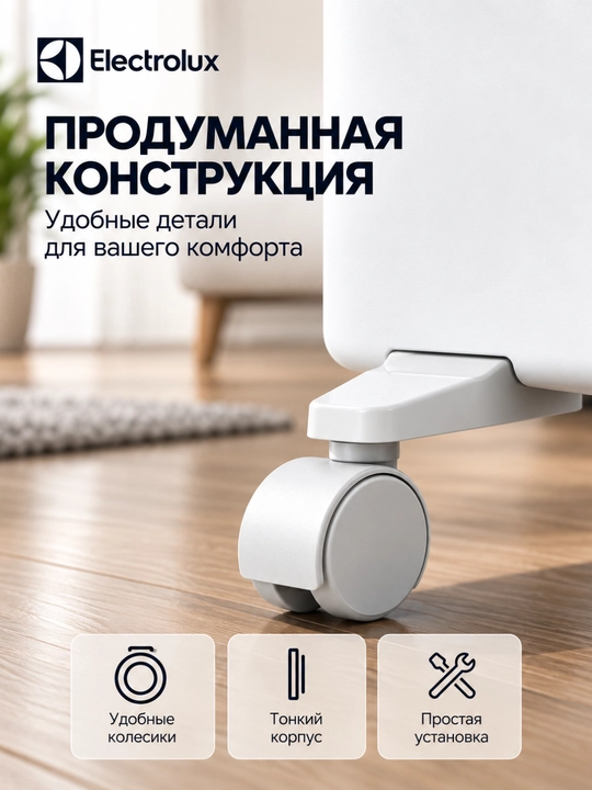 Конвектор Electrolux ECH/AGI-2200, электрический обогреватель 2200 Вт, до 30 м²