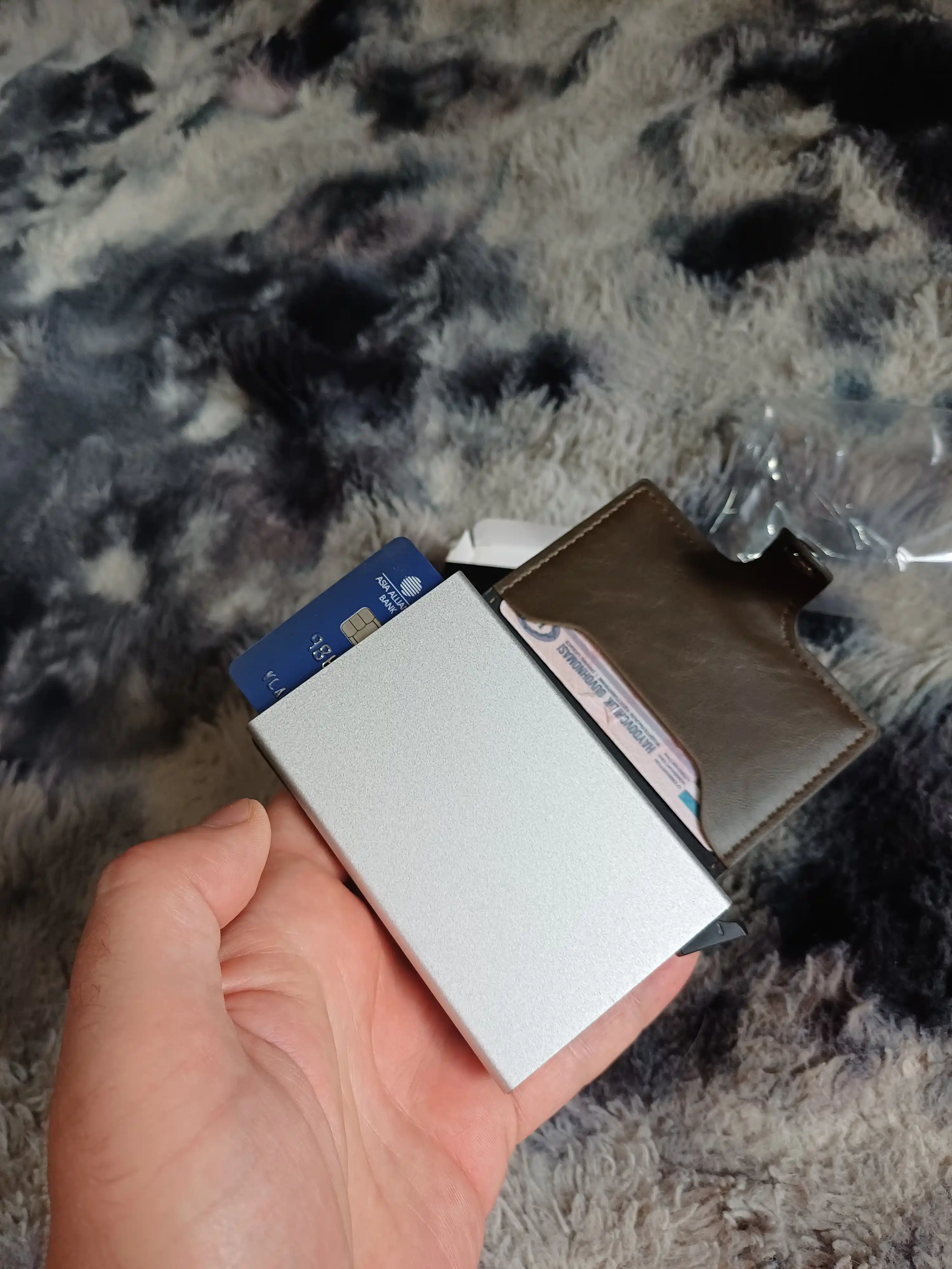 Кошелек Картхолдер Женский с RFID-защитой для денег, банковской карты, паспорта