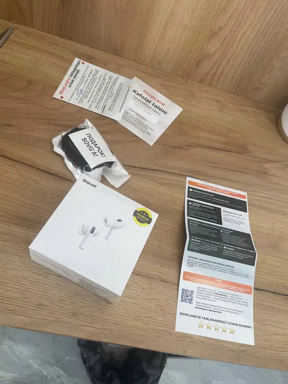 Simsiz quloqchinlar Pro 2 Premium, iPhone va Android uchun sensorli naushnik. ShopLand