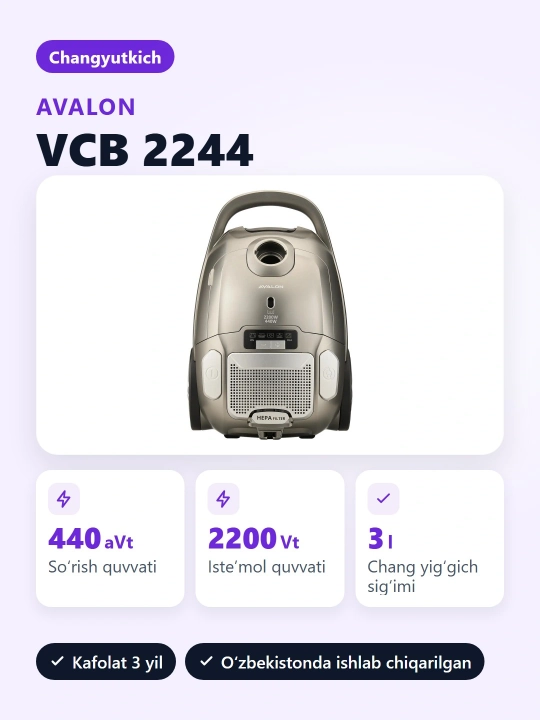 Пылесос AVALON AVL-VCB2244