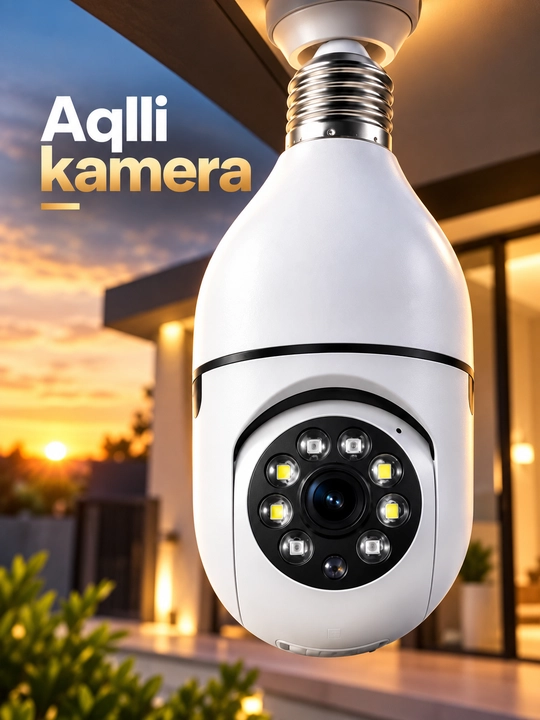 Aqlli Wi-Fi kamera, PTZ kuzatuv kamerasi tashqi kamera Full HD 360 darajali kamera - 