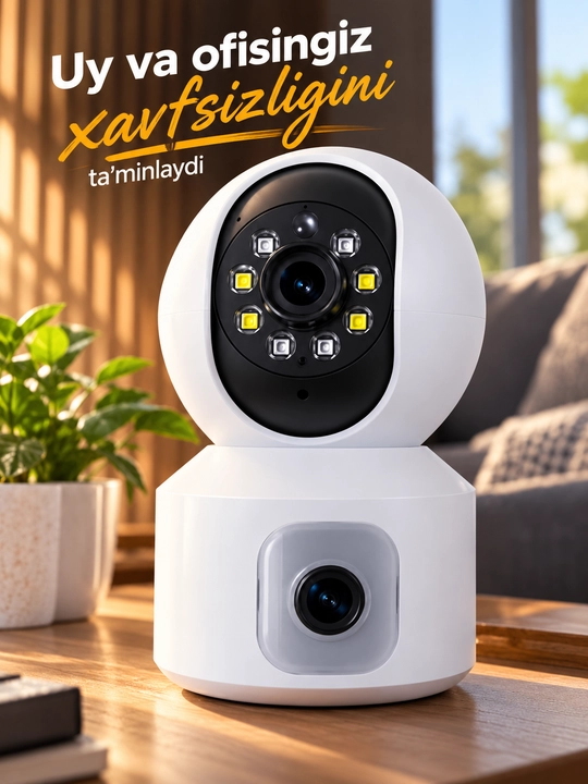 Aqlli Wi-Fi kamera, PTZ kuzatuv kamerasi tashqi kamera Full HD 360 darajali kamera - 