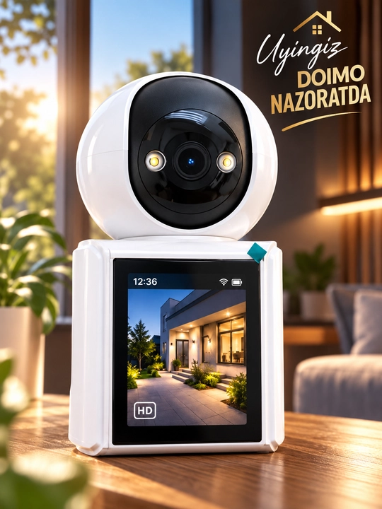 Aqlli Wi-Fi kamera, PTZ kuzatuv kamerasi tashqi kamera Full HD 360 darajali kamera - 