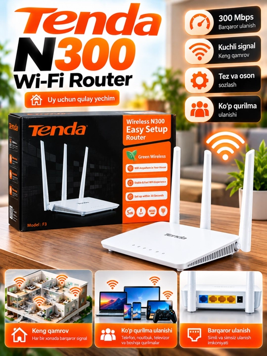 Tenda AC11 AC1200 Dual Band Gigabit Wi-Fi router, 4 antennali