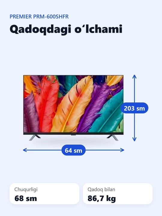 Muzlatkich Premier PRM-600SHFR, 420 l, uy uchun