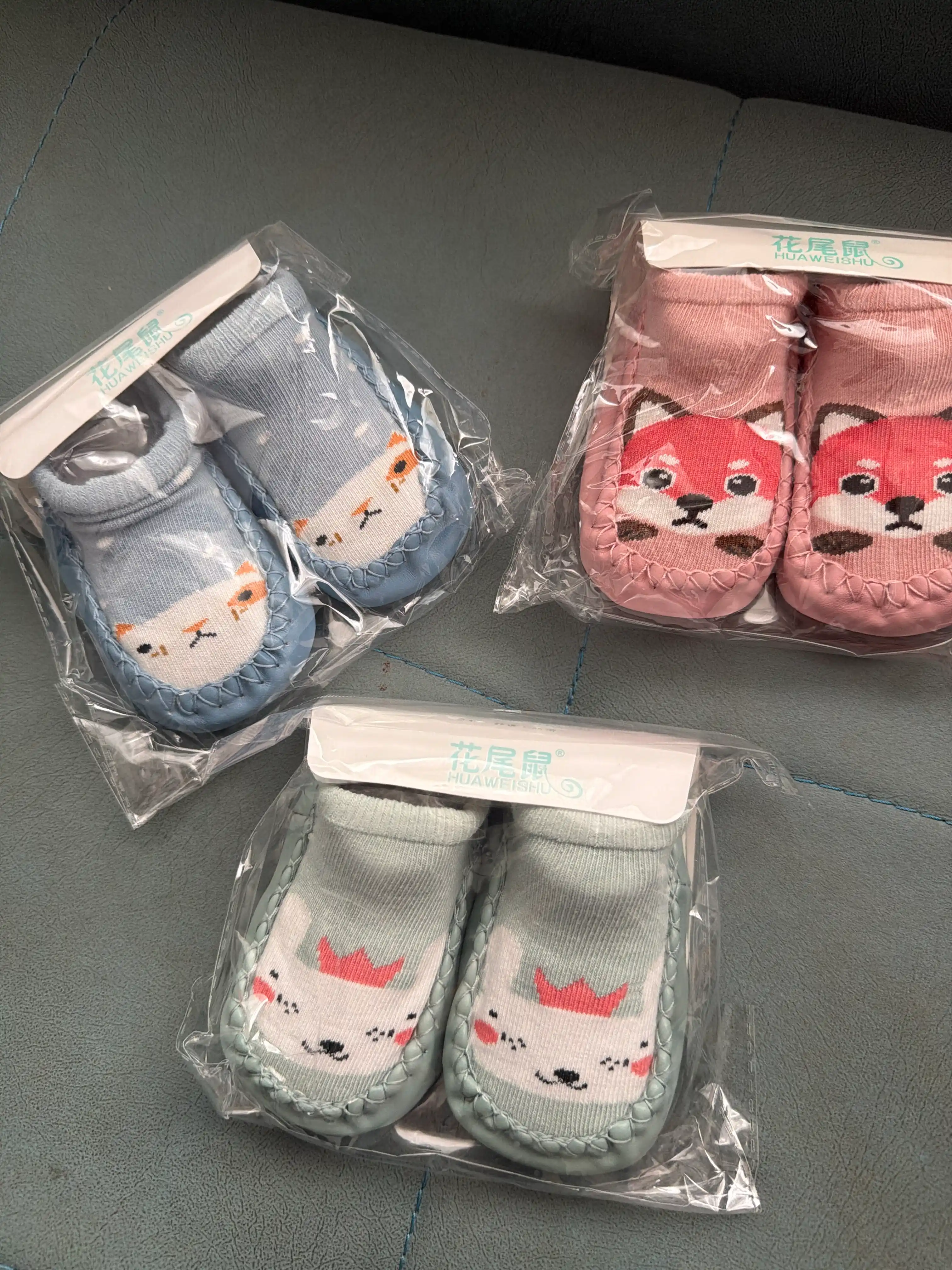 Детские носки для младенцев, нескользящие пинетки 1-2 лет