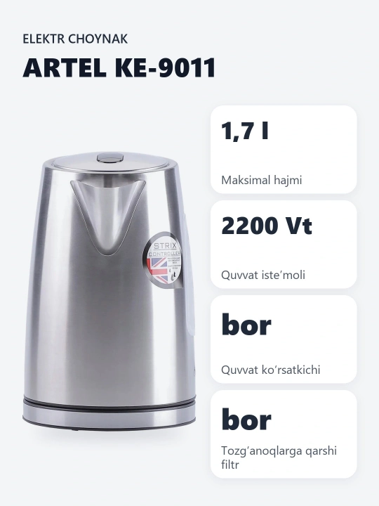 Elektr choynak Artel KE-9011, oshxona uchun