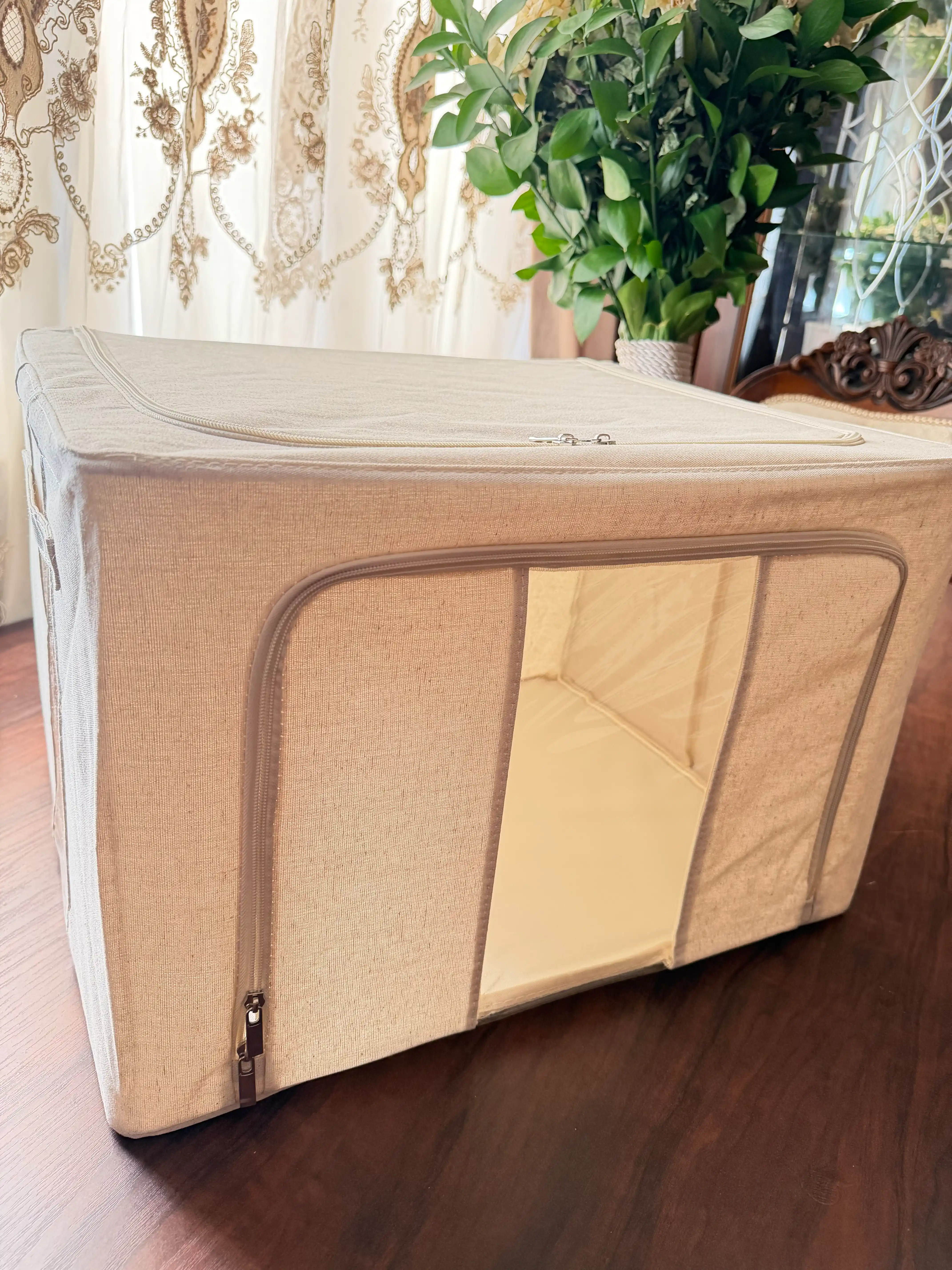 Органайзер для хранения вещей и одеял FORRIS HOME, короб с крышкой на молнии 24–100 л