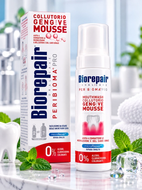 Og‘iz chayish uchun mousse Biorepair Peribioma Pro 200 ml evkalipt ta’mi - 