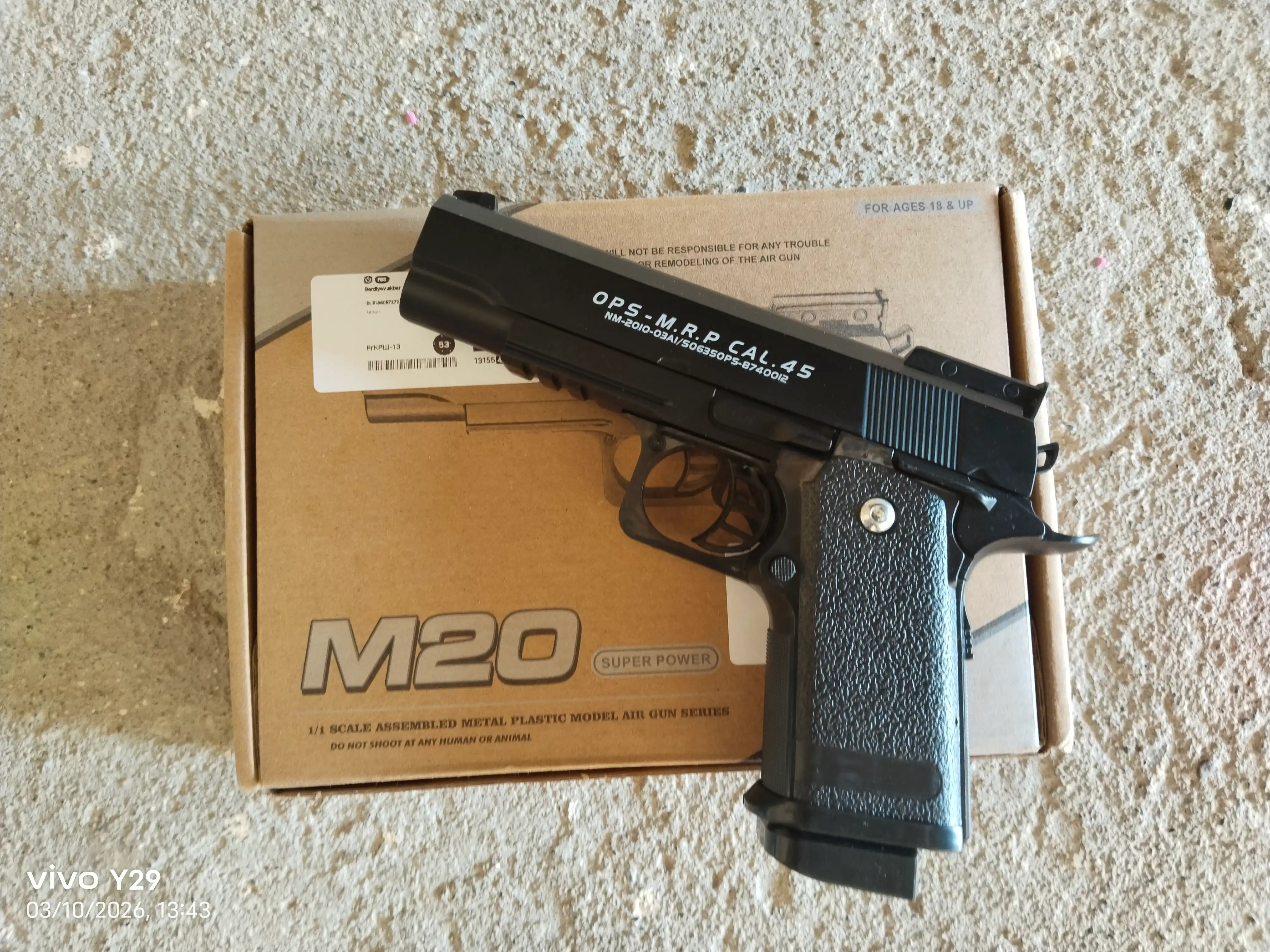 O‘qli s2 metall pistolet N1