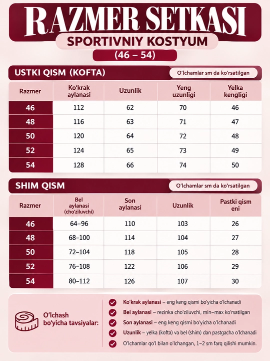 Uch qismli ayollar sport kostyumi