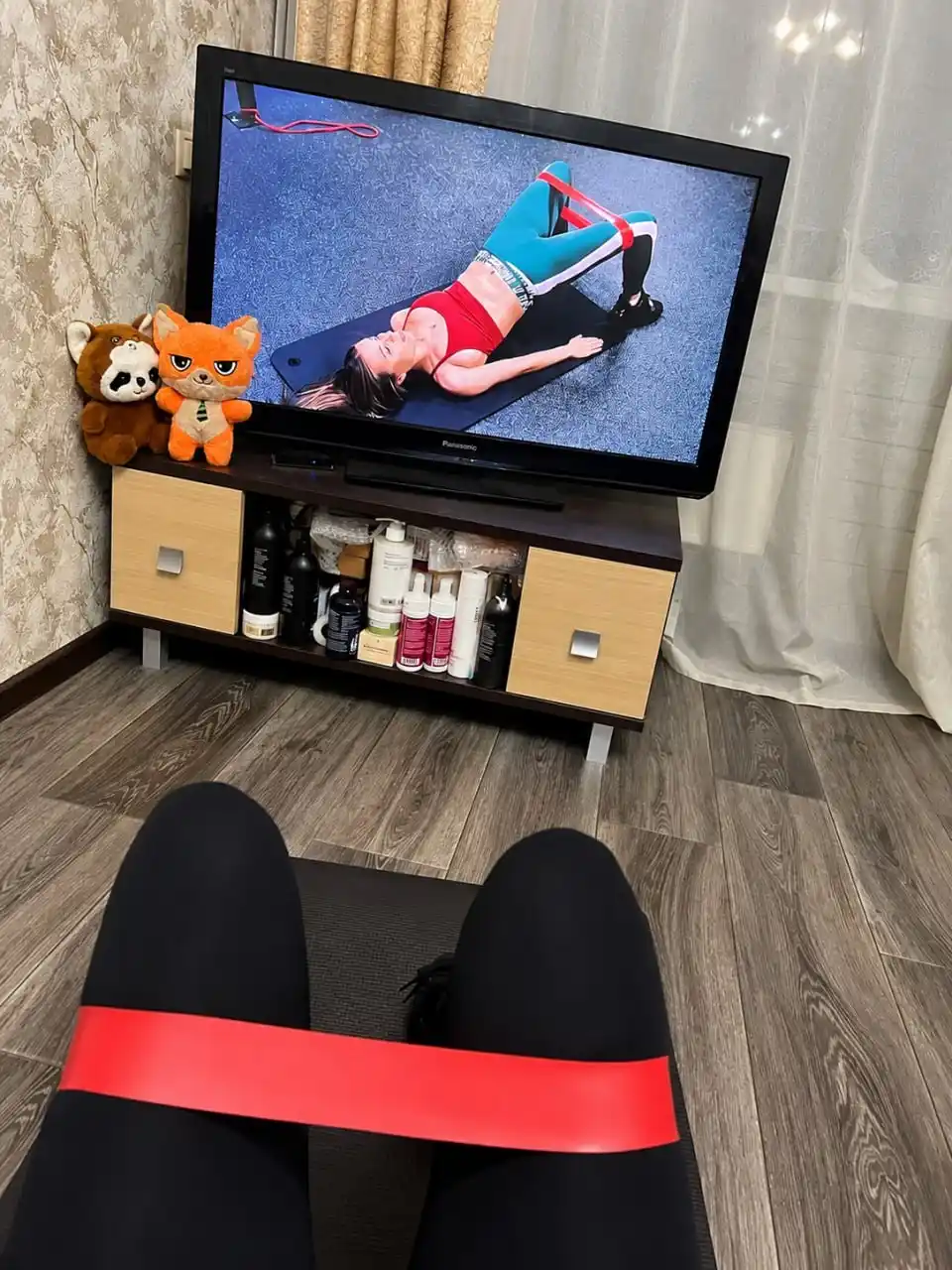 Fitnes rezinkalari 5 dona, lentali espander, oyoq va dumba uchun, 5 xil qarshilik darajasi