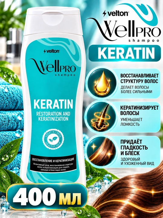 WellPRO shampunlar to‘plami, 400 ml - 