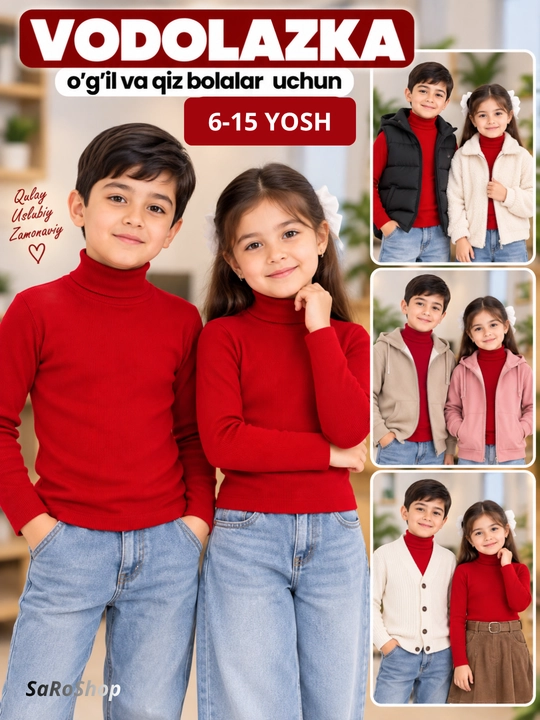 Qiz va og'il bolalar uchun vodolazkalar, 6-15 yosh - 