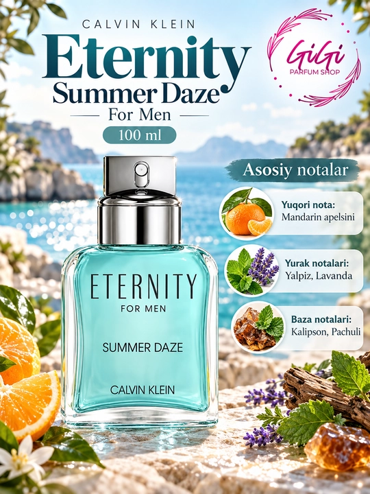 Calvin Klein Eternity Summer Daze, Eternity Aqua, Eternity Air erkaklar atirlari 100 ml - 