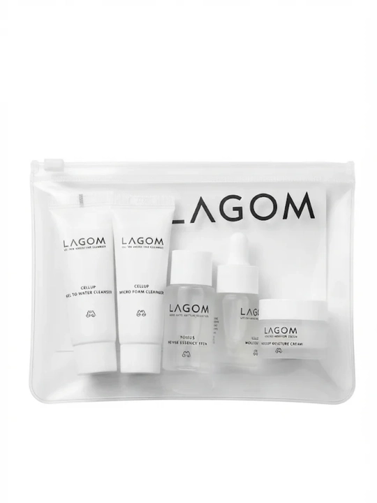 Lagom Mini Set - Terini tozalash va namlash uchun koreys kosmetikasi to‘plami