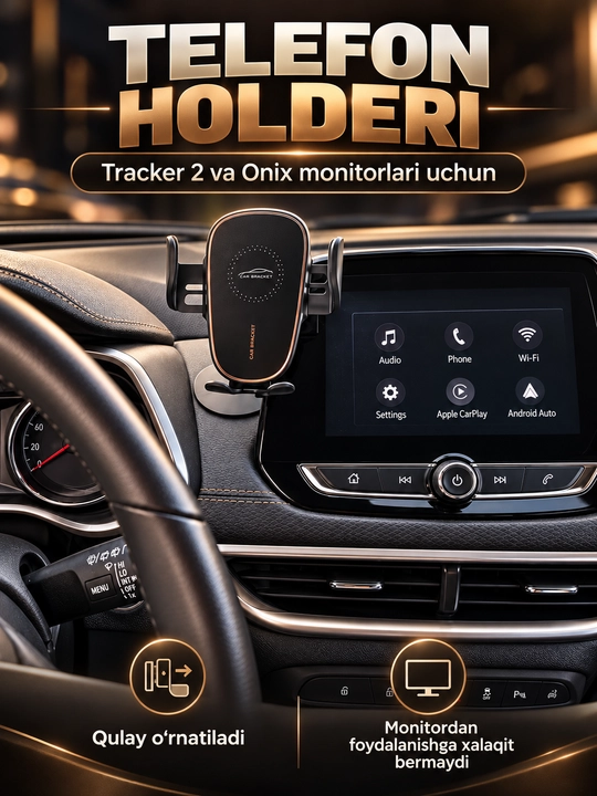 Tracker 2 va Onix monitorlari uchun telefon holder, telefon ushlagich, avto aksessuarlar