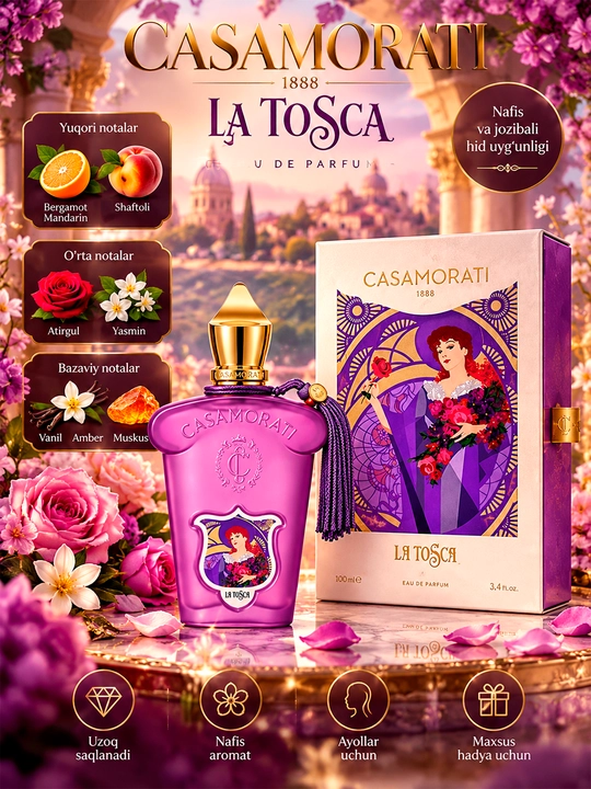 Casamorati La Tosca Eau de Parfum 100 ml — ayollar uchun atir - 